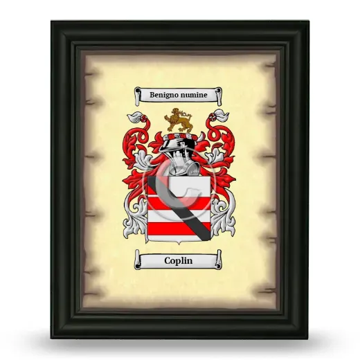 Coplin Coat of Arms Framed - Black