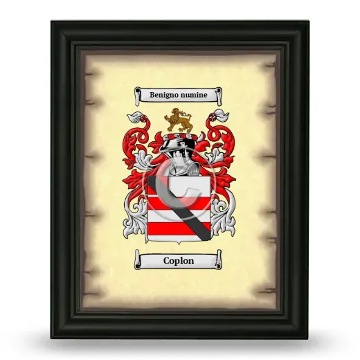 Coplon Coat of Arms Framed - Black