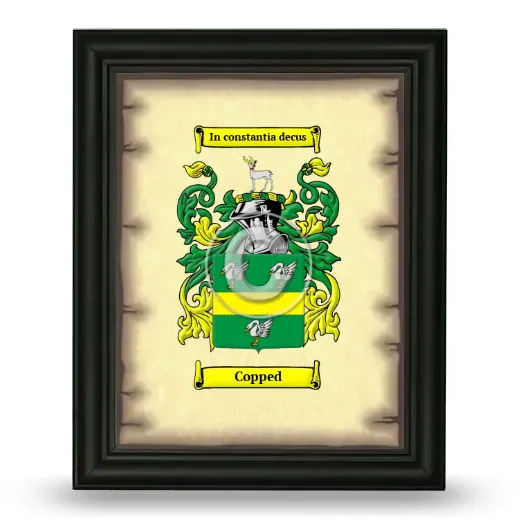 Copped Coat of Arms Framed - Black