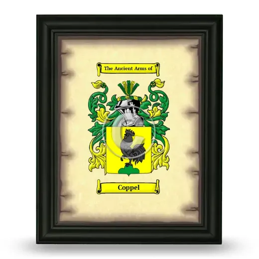Coppel Coat of Arms Framed - Black