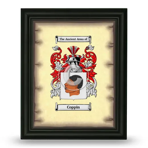 Coppin Coat of Arms Framed - Black