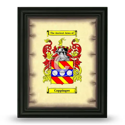 Coppinger Coat of Arms Framed - Black