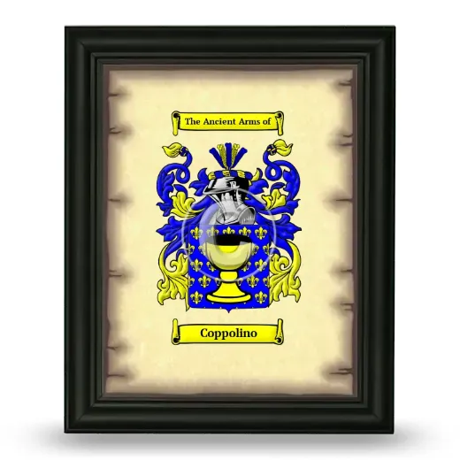 Coppolino Coat of Arms Framed - Black