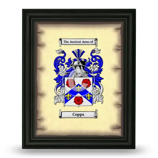 Copps Coat of Arms Framed - Black