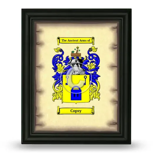 Copsy Coat of Arms Framed - Black