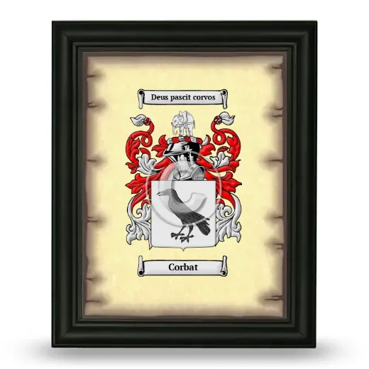 Corbat Coat of Arms Framed - Black