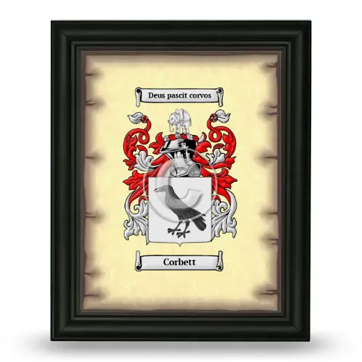 Corbett Coat of Arms Framed - Black