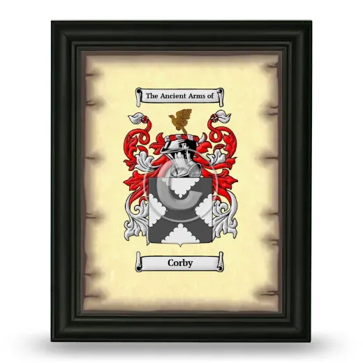 Corby Coat of Arms Framed - Black