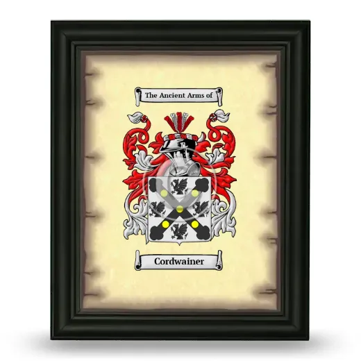 Cordwainer Coat of Arms Framed - Black