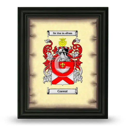 Corent Coat of Arms Framed - Black