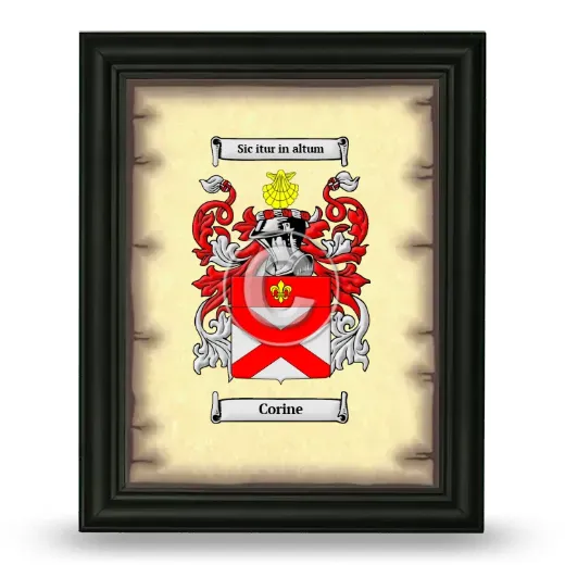 Corine Coat of Arms Framed - Black