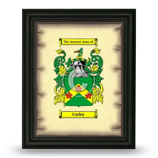 Corley Coat of Arms Framed - Black