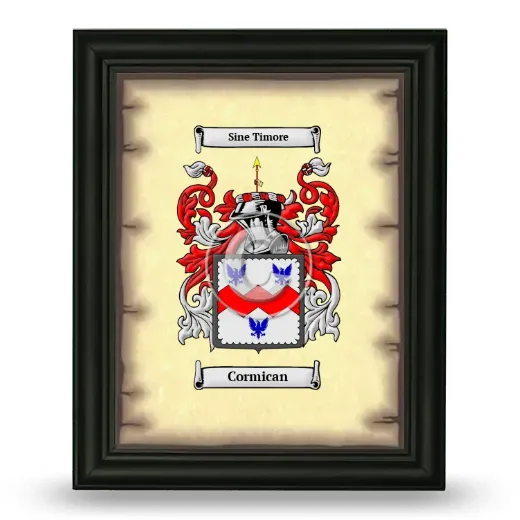 Cormican Coat of Arms Framed - Black