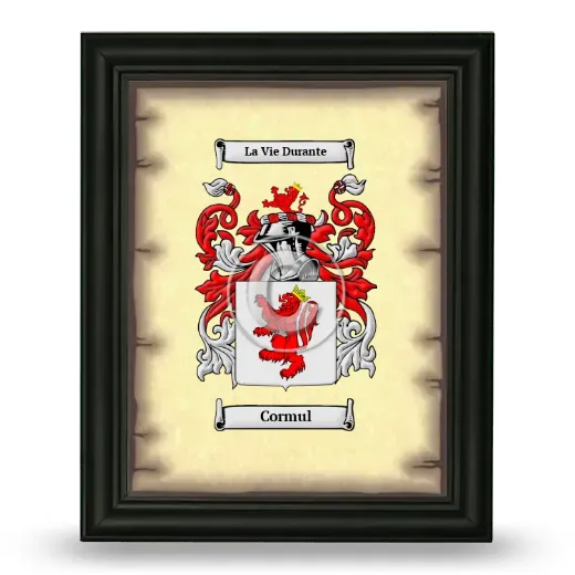 Cormul Coat of Arms Framed - Black