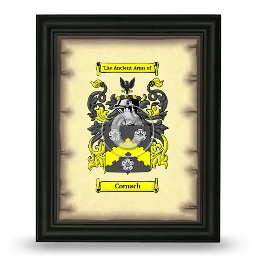 Cornach Coat of Arms Framed - Black