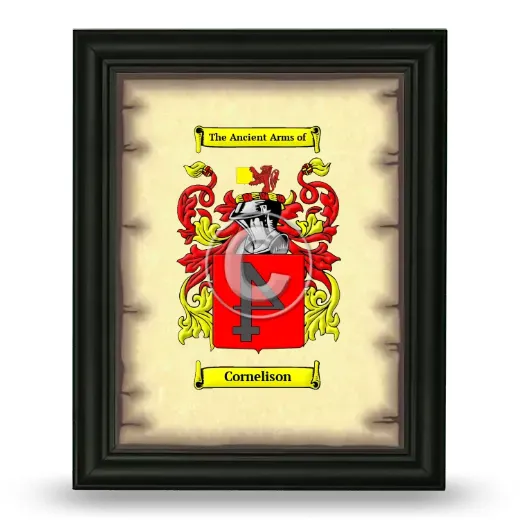 Cornelison Coat of Arms Framed - Black