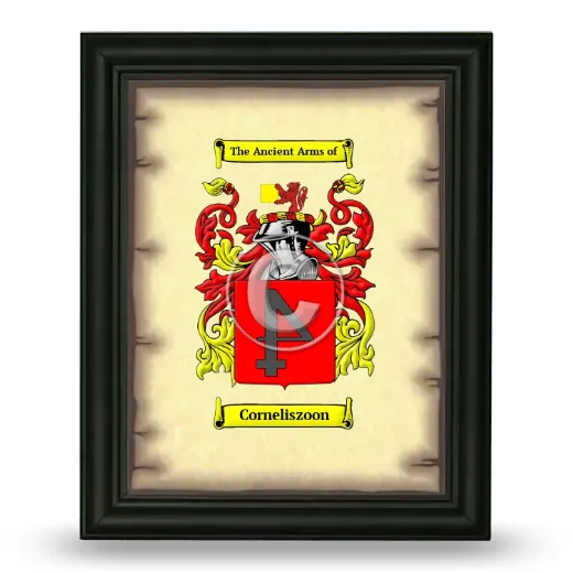 Corneliszoon Coat of Arms Framed - Black