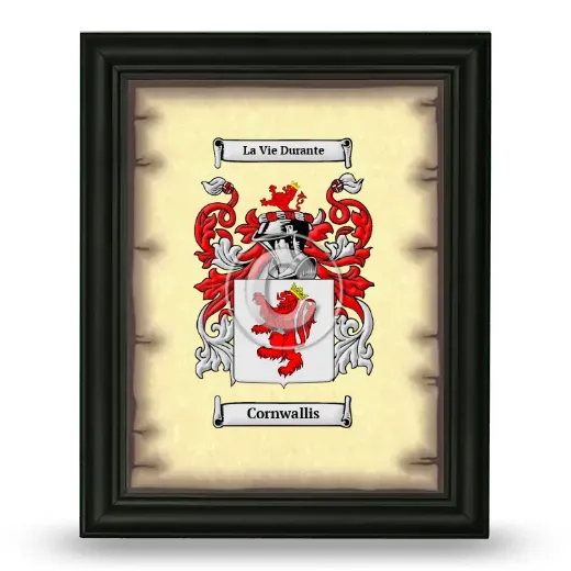 Cornwallis Coat of Arms Framed - Black