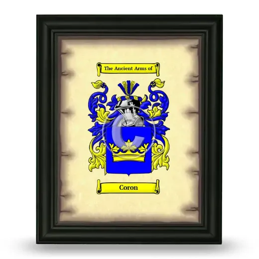 Coron Coat of Arms Framed - Black