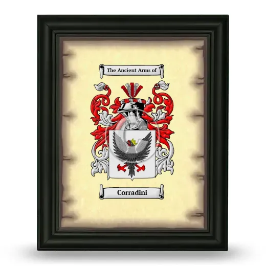 Corradini Coat of Arms Framed - Black