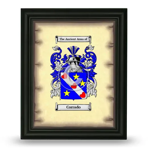 Corrado Coat of Arms Framed - Black
