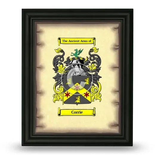 Corrie Coat of Arms Framed - Black