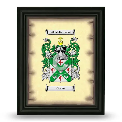 Corse Coat of Arms Framed - Black