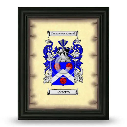 Corsetto Coat of Arms Framed - Black