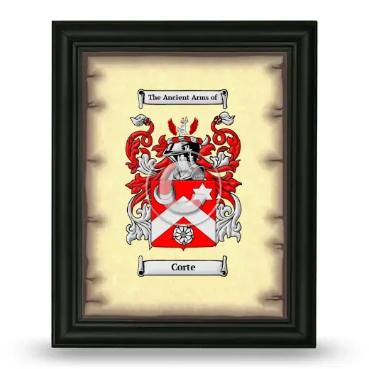 Corte Coat of Arms Framed - Black
