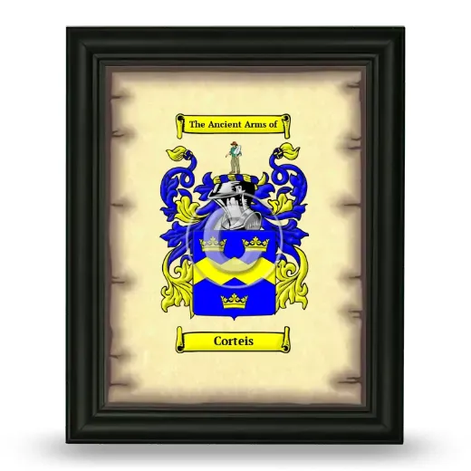 Corteis Coat of Arms Framed - Black