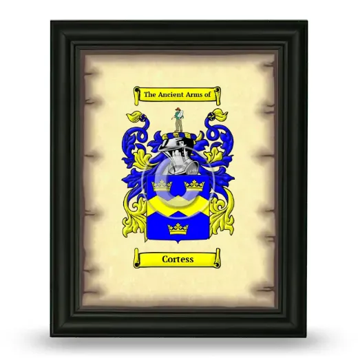 Cortess Coat of Arms Framed - Black