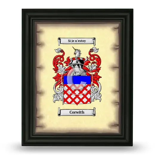 Corwith Coat of Arms Framed - Black