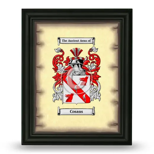 Cosans Coat of Arms Framed - Black