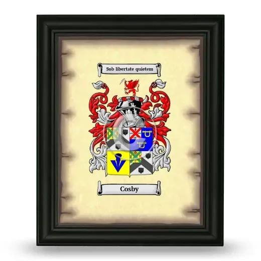Cosby Coat of Arms Framed - Black
