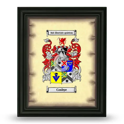 Cosbye Coat of Arms Framed - Black