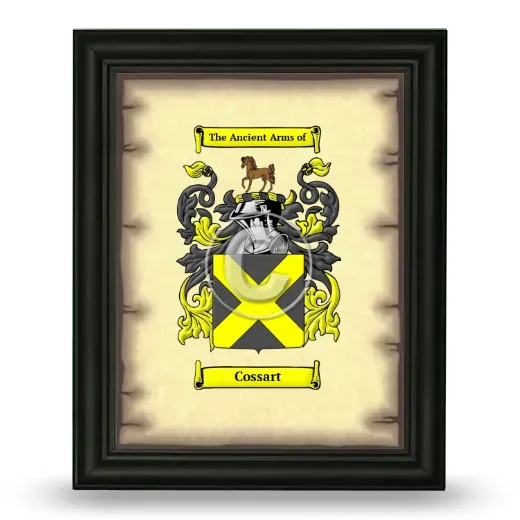 Cossart Coat of Arms Framed - Black