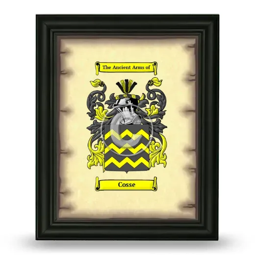 Cosse Coat of Arms Framed - Black