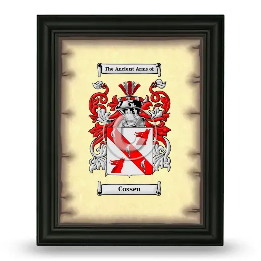 Cossen Coat of Arms Framed - Black