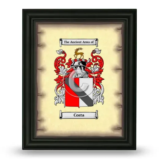 Costa Coat of Arms Framed - Black