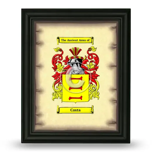 Costa Coat of Arms Framed - Black