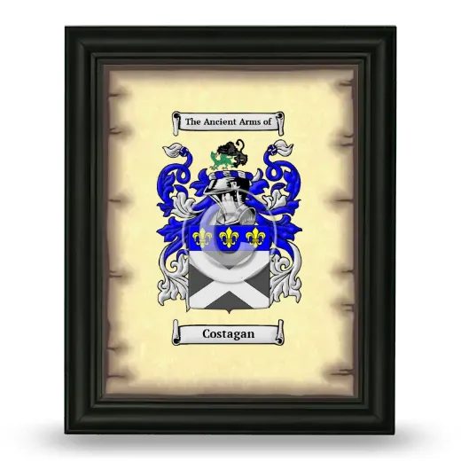Costagan Coat of Arms Framed - Black