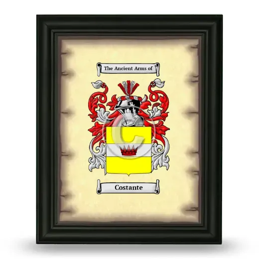 Costante Coat of Arms Framed - Black