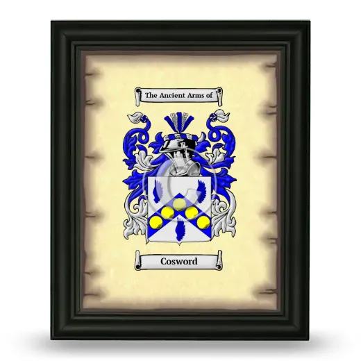 Cosword Coat of Arms Framed - Black