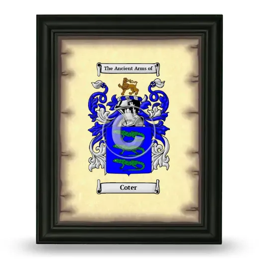 Coter Coat of Arms Framed - Black