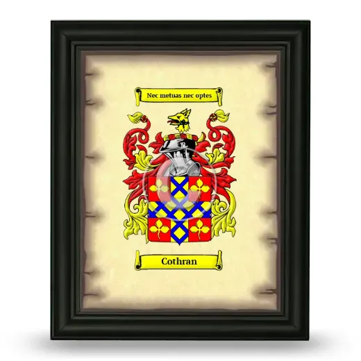 Cothran Coat of Arms Framed - Black