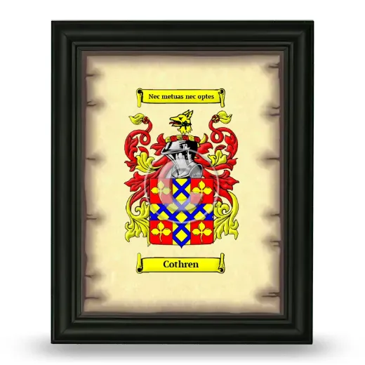 Cothren Coat of Arms Framed - Black