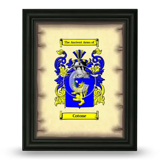 Cotone Coat of Arms Framed - Black