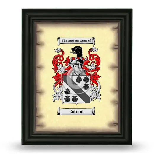 Cotraul Coat of Arms Framed - Black
