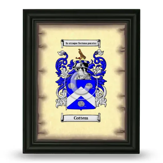Cottem Coat of Arms Framed - Black
