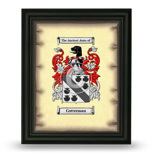 Cotterman Coat of Arms Framed - Black
